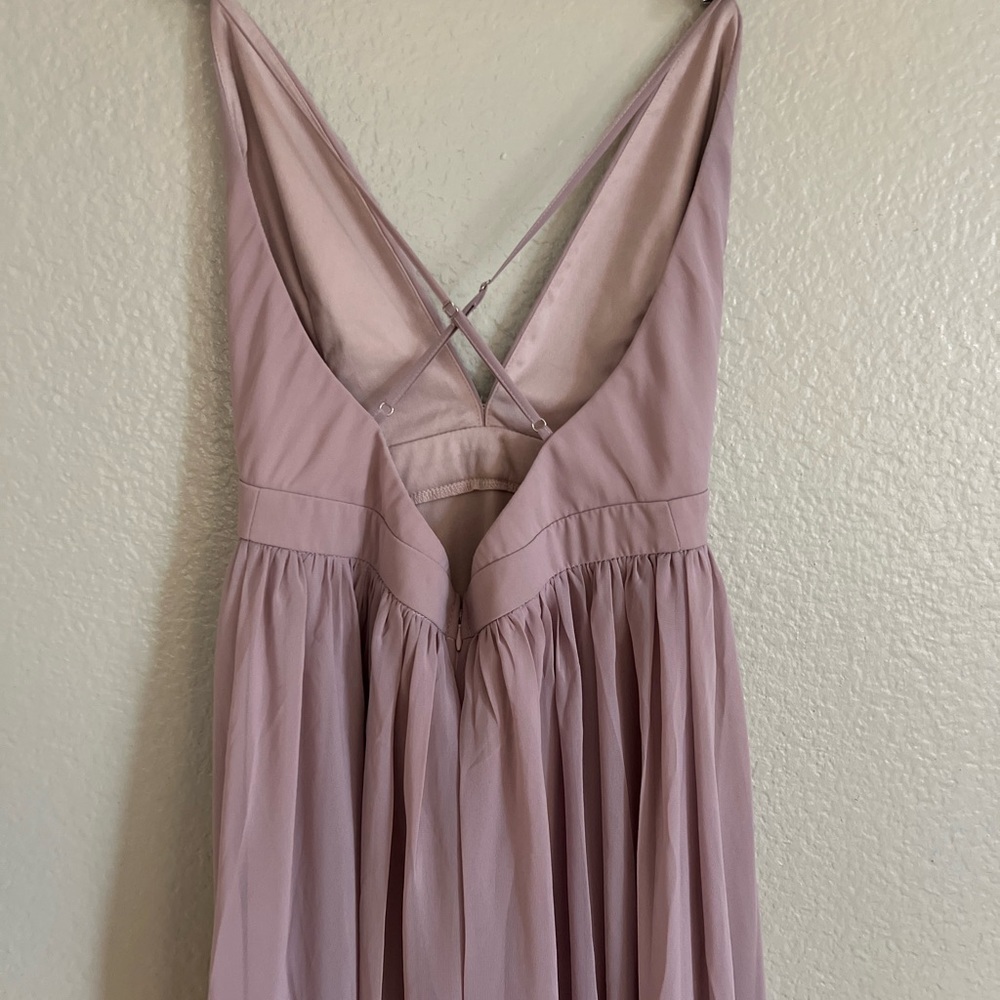 Ballroom Bliss Dusty Lilac Pleated Maxi Dress - Picture 6 of 8